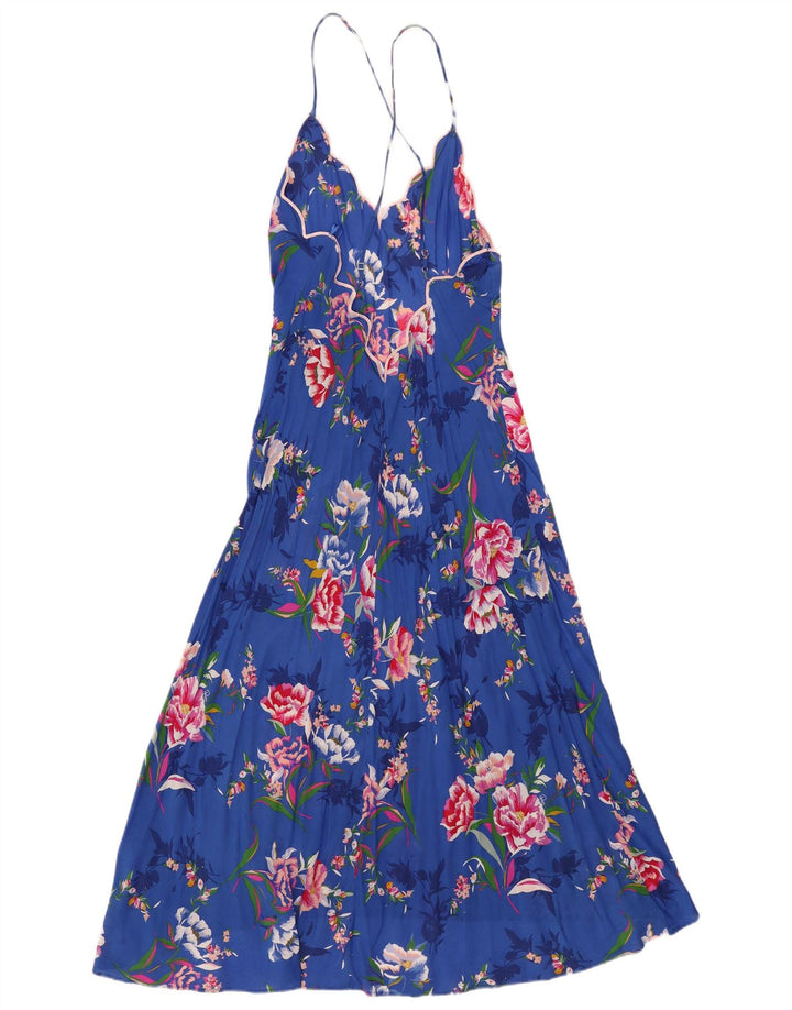 Marks & Spencer Womens Autograph Sundress UK 12 Medium Blue Floral