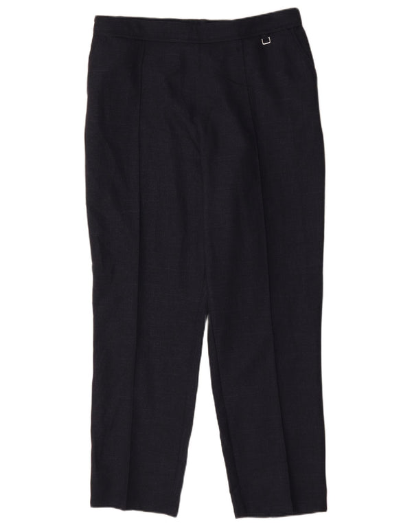 Marks & Spencer Womens High Waist Chino Trousers UK 16 Large W32 L29 Navy B