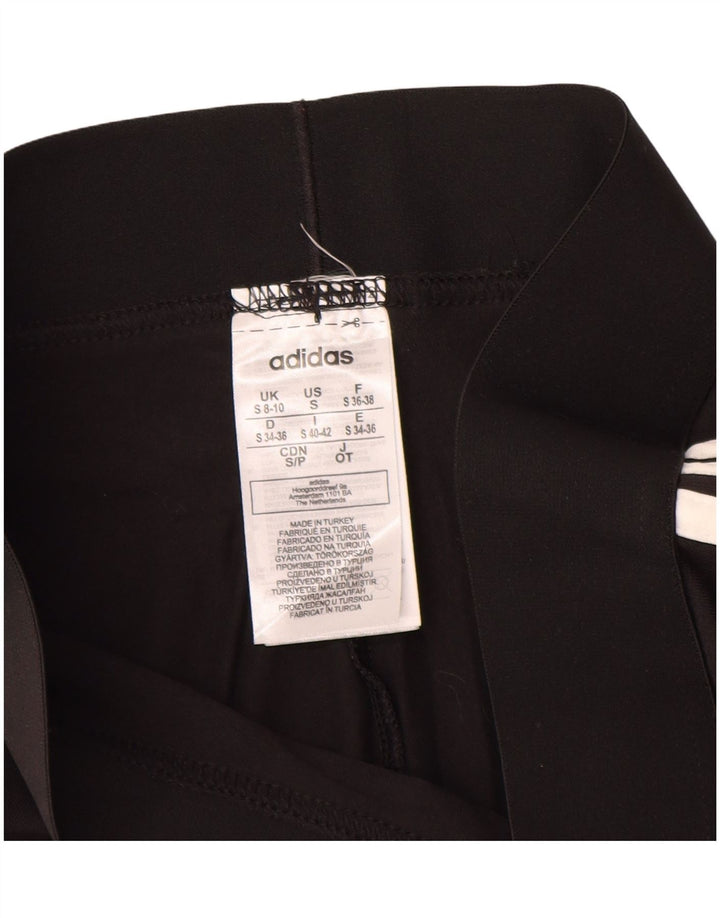 ADIDAS Womens Leggings UK 8/10 Small  Black Cotton