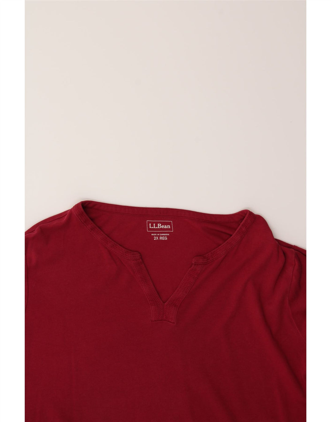 L.L.BEAN Womens Top 3/4 Sleeve UK 20 2XL Red Vintage L.L.Bean and Second-Hand L.L.Bean from Messina Hembry 