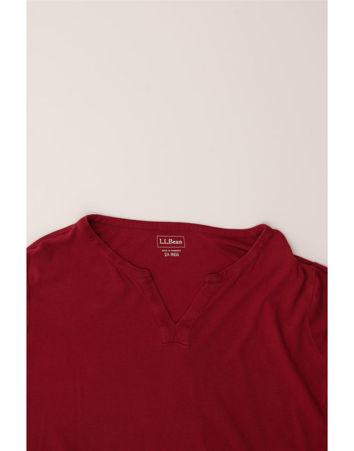 L.L.BEAN Womens Top 3/4 Sleeve UK 20 2XL Red Vintage L.L.Bean and Second-Hand L.L.Bean from Messina Hembry 