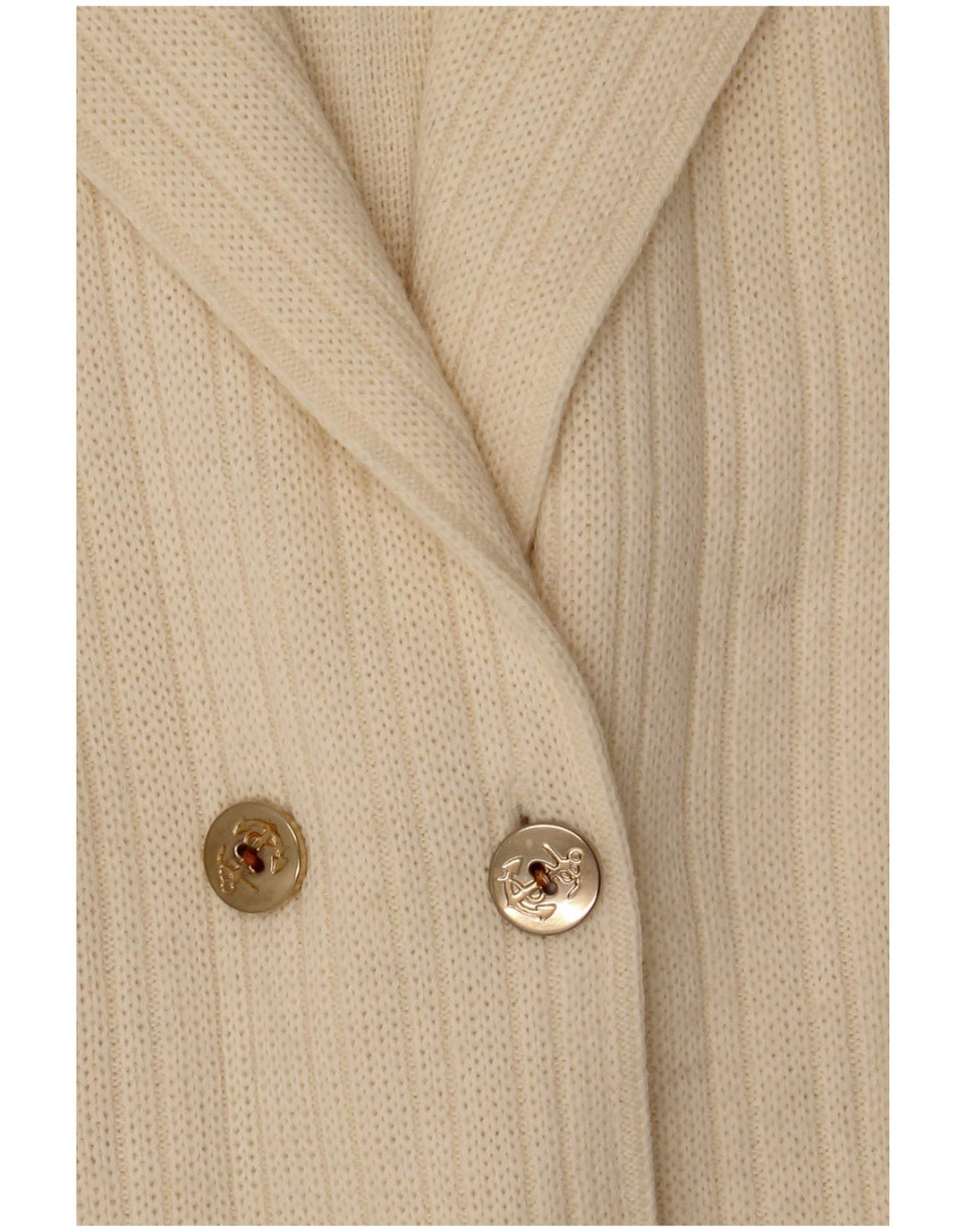 CAGI Womens Oversized Double Breasted Cardigan Sweater IT 34 2XS Off White