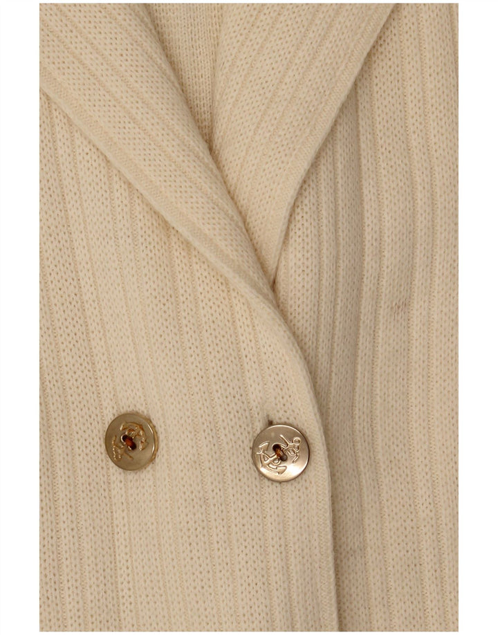 CAGI Womens Oversized Double Breasted Cardigan Sweater IT 34 2XS Off White