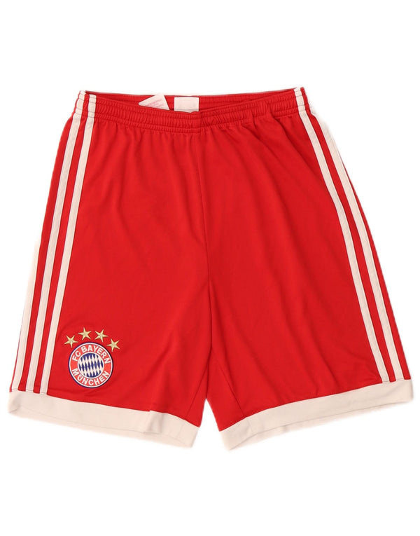 Adidas Boys FC Bayern Munchen Sport Shorts 13-14 Years Red Colourblock