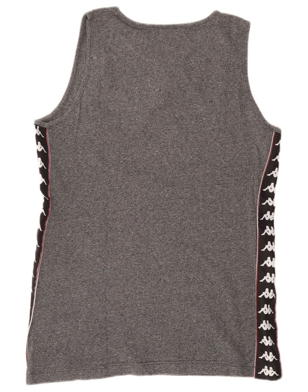 Kappa Mens Graphic Vest Top Large Black Flecked Cotton