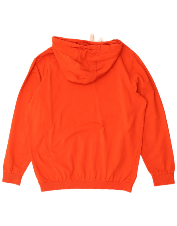 JEEP Mens Graphic Hoodie Jumper 2XL Orange Cotton