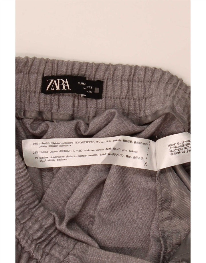 Zara Womens Tapered Chino Trousers Medium W28 L26 Grey Polyester