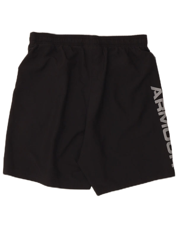 UNDER ARMOUR Mens Heat Gear Graphic Sport Shorts Large  Black Polyester