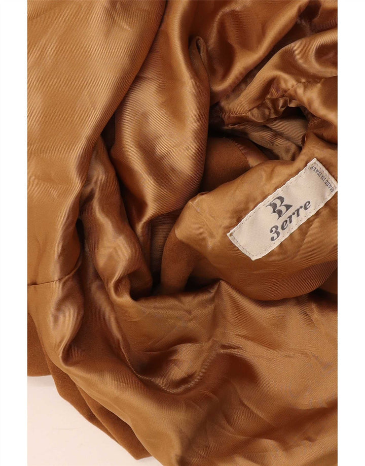 Vintage Womens Suede Jacket UK 16 Large Beige