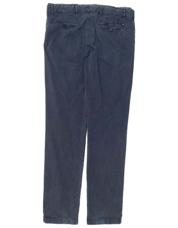 Tommy Hilfiger Mens Slim Fit Chino Trousers W36 L34 Blue Cotton