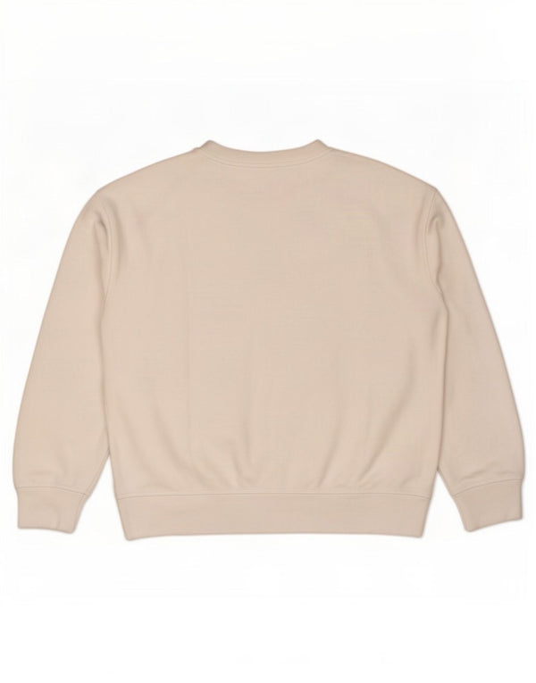 Levi's Womens Graphic Oversized Sweatshirt Jumper UK 10 Small White Cotton