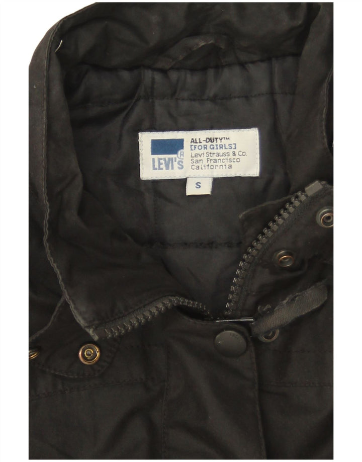Levi's Womens Oversized Windbreaker Jacket UK 10 Small Black Polyester