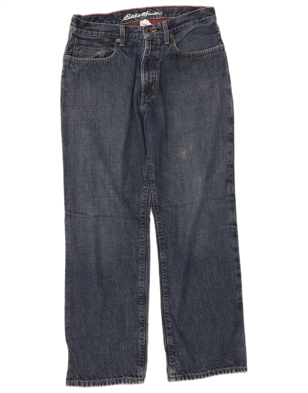 EDDIE BAUER Mens Straight Jeans W32 L30 Blue Cotton