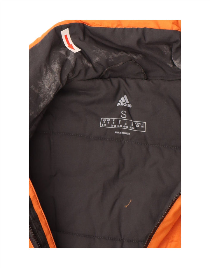 Adidas Womens Padded Jacket UK 8/10 Small Orange