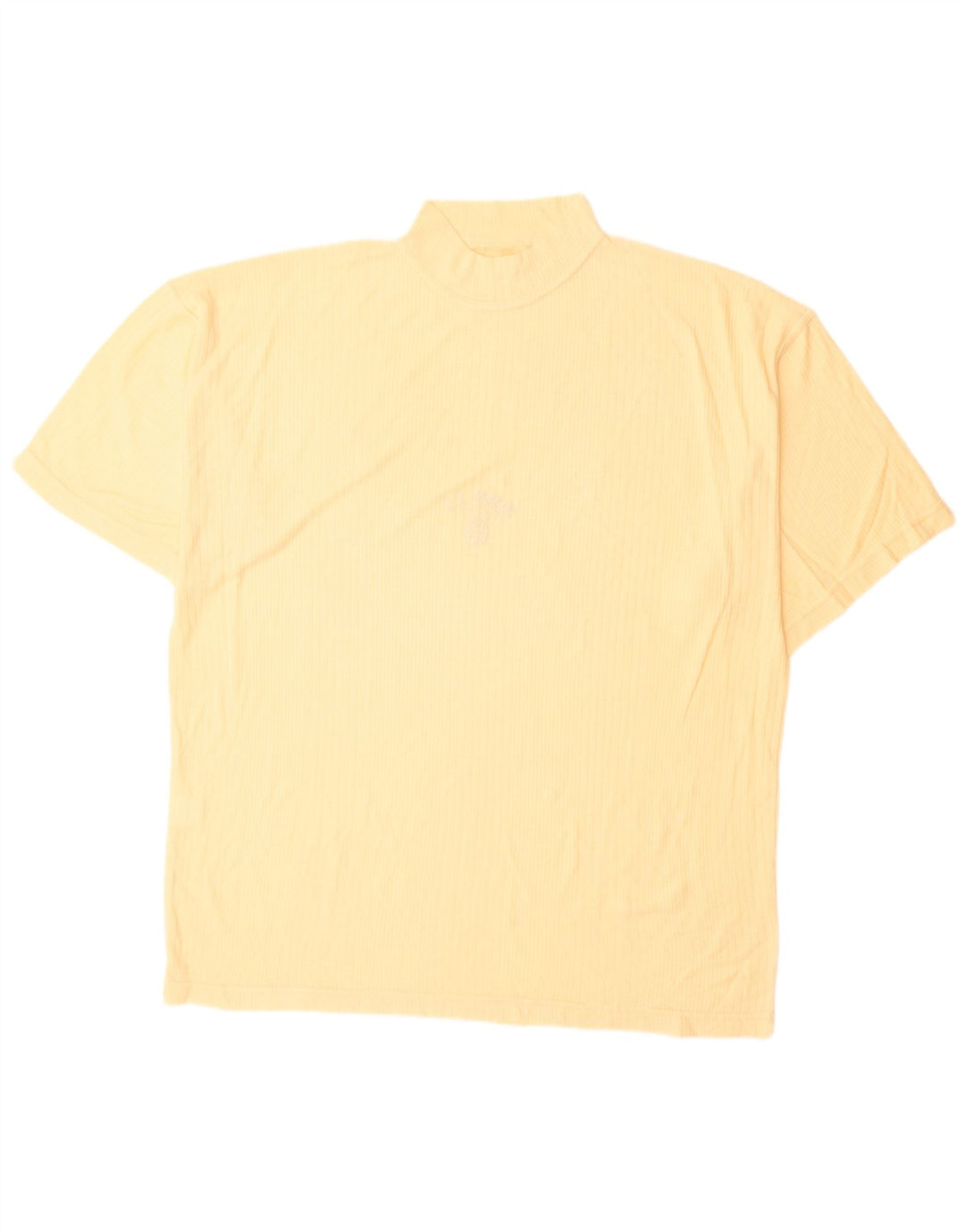 BLUE FLAME Mens T-Shirt Top XL Yellow Viscose