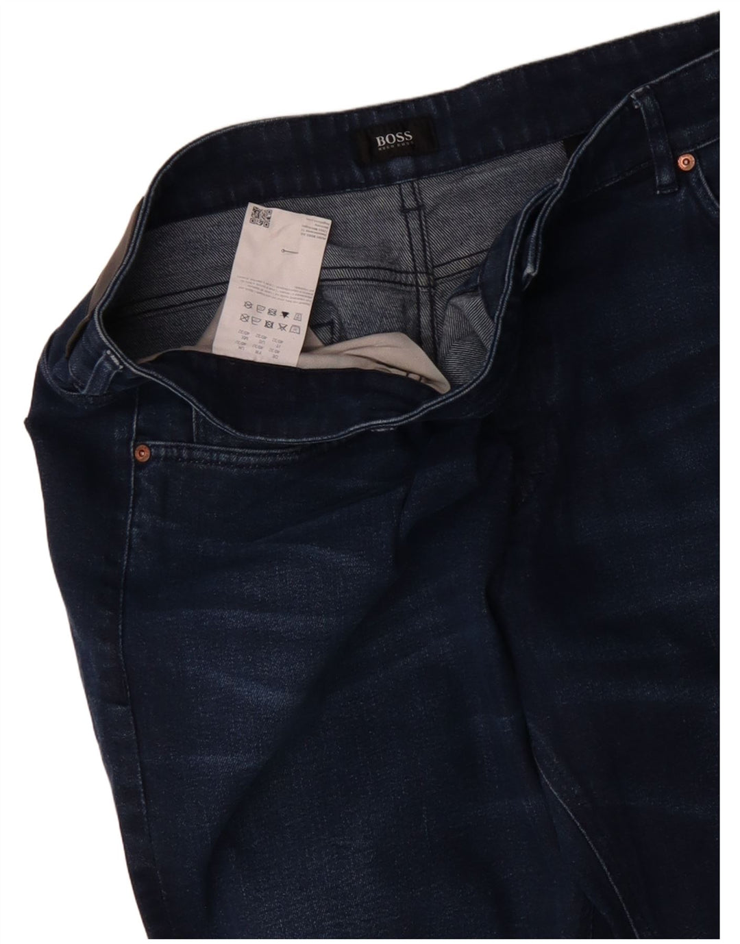 HUGO BOSS Mens Straight Jeans W40 L32 Blue Cotton