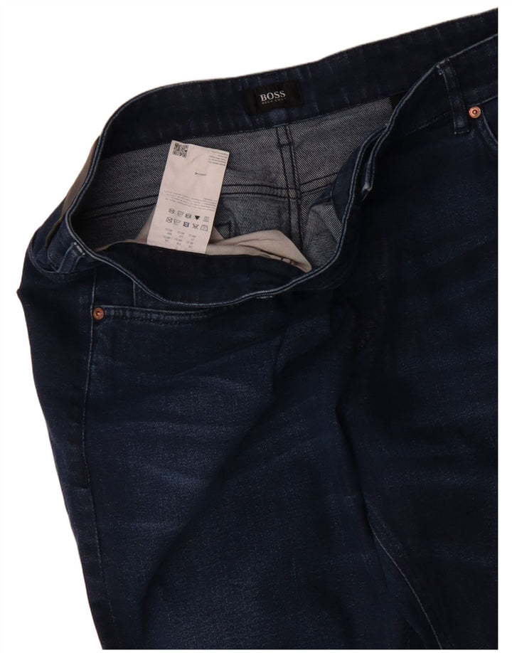HUGO BOSS Mens Straight Jeans W40 L32 Blue Cotton