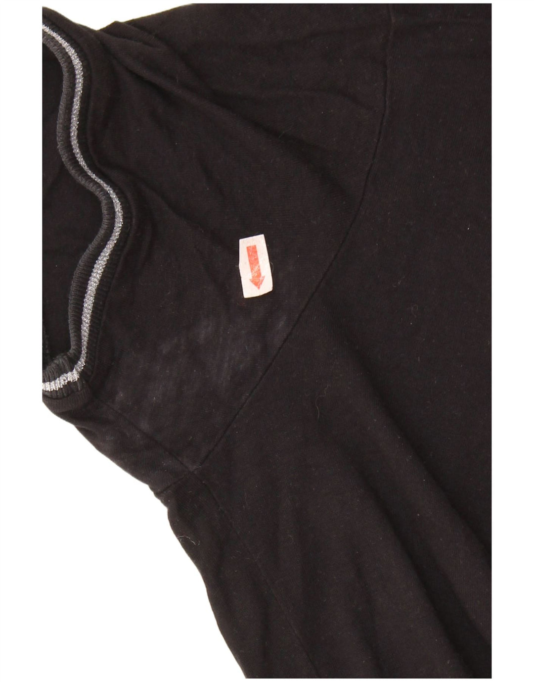 GUESS Womens Oversized Graphic T-Shirt Top UK 6 XS Black