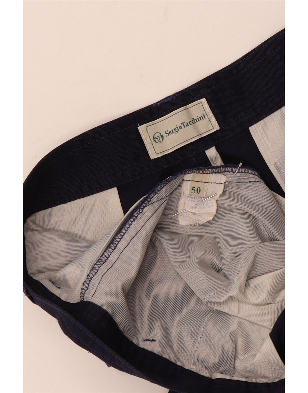 Sergio Tacchini Mens Pegged Chino Shorts IT 50 Large W32 Navy Blue