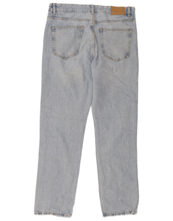 Zara Mens Straight Jeans EU 42 Large W32 L32 Blue Cotton