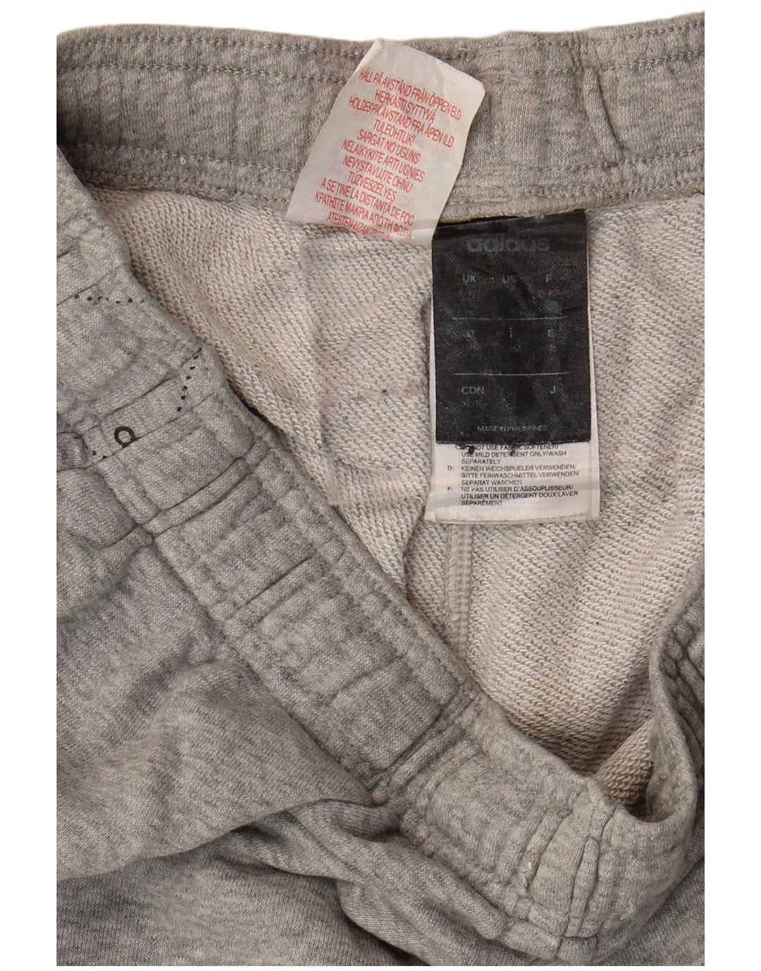 ADIDAS Boys Graphic Tracksuit Trousers Joggers 15-16 Years Grey Cotton