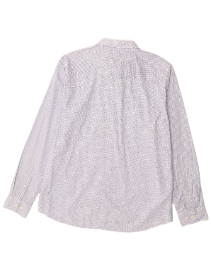 JACK & JONES Mens Premium Shirt Size 44 XL Blue Spotted Cotton