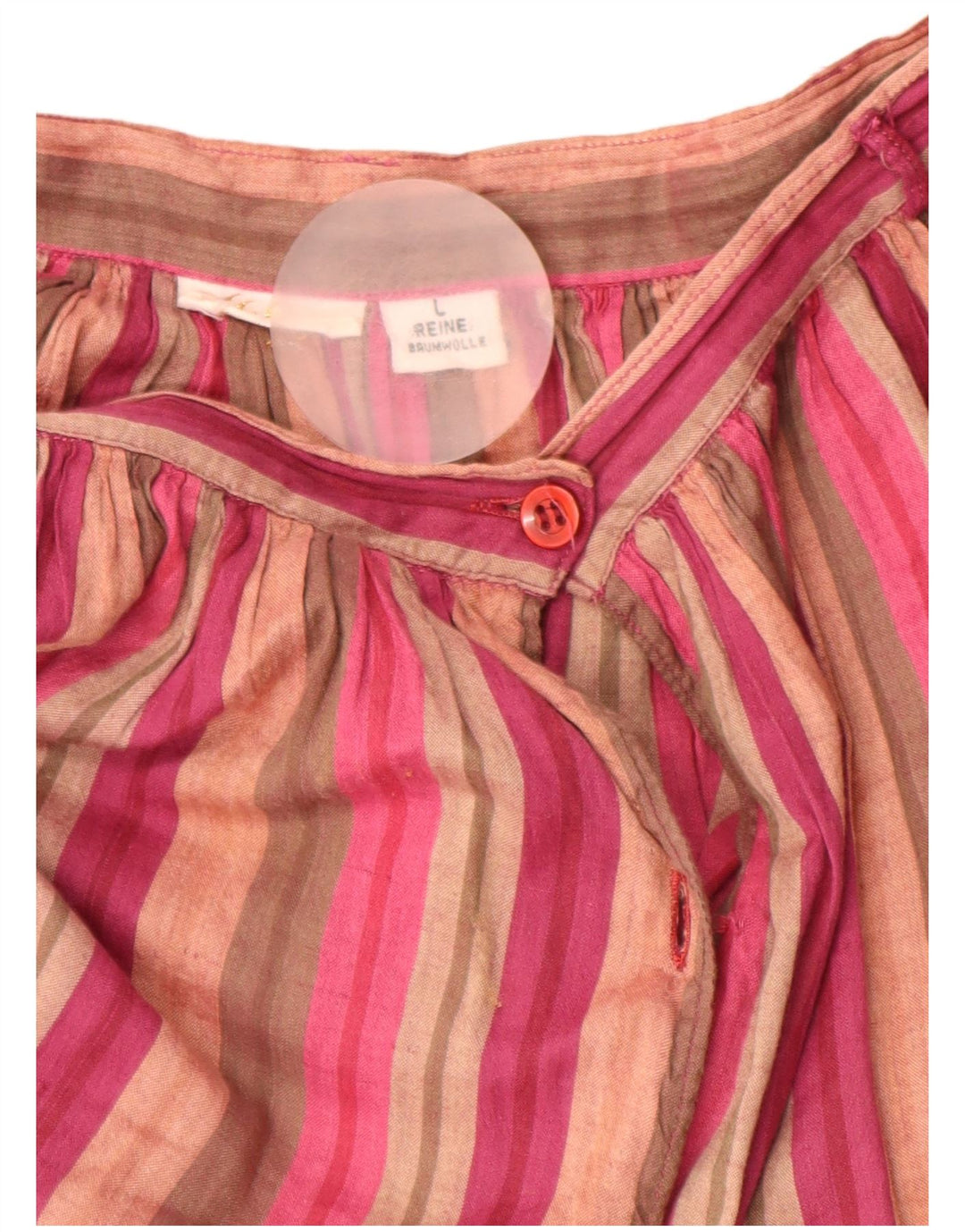 VINTAGE Womens High Waist Pleated Skirt Large W26 Multicoloured Striped