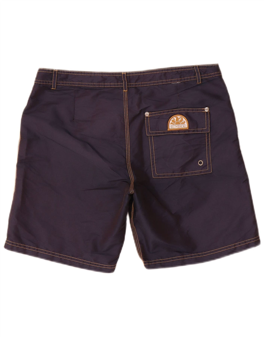 Sundek Mens Swimming Shorts Medium  Navy Blue Polyester