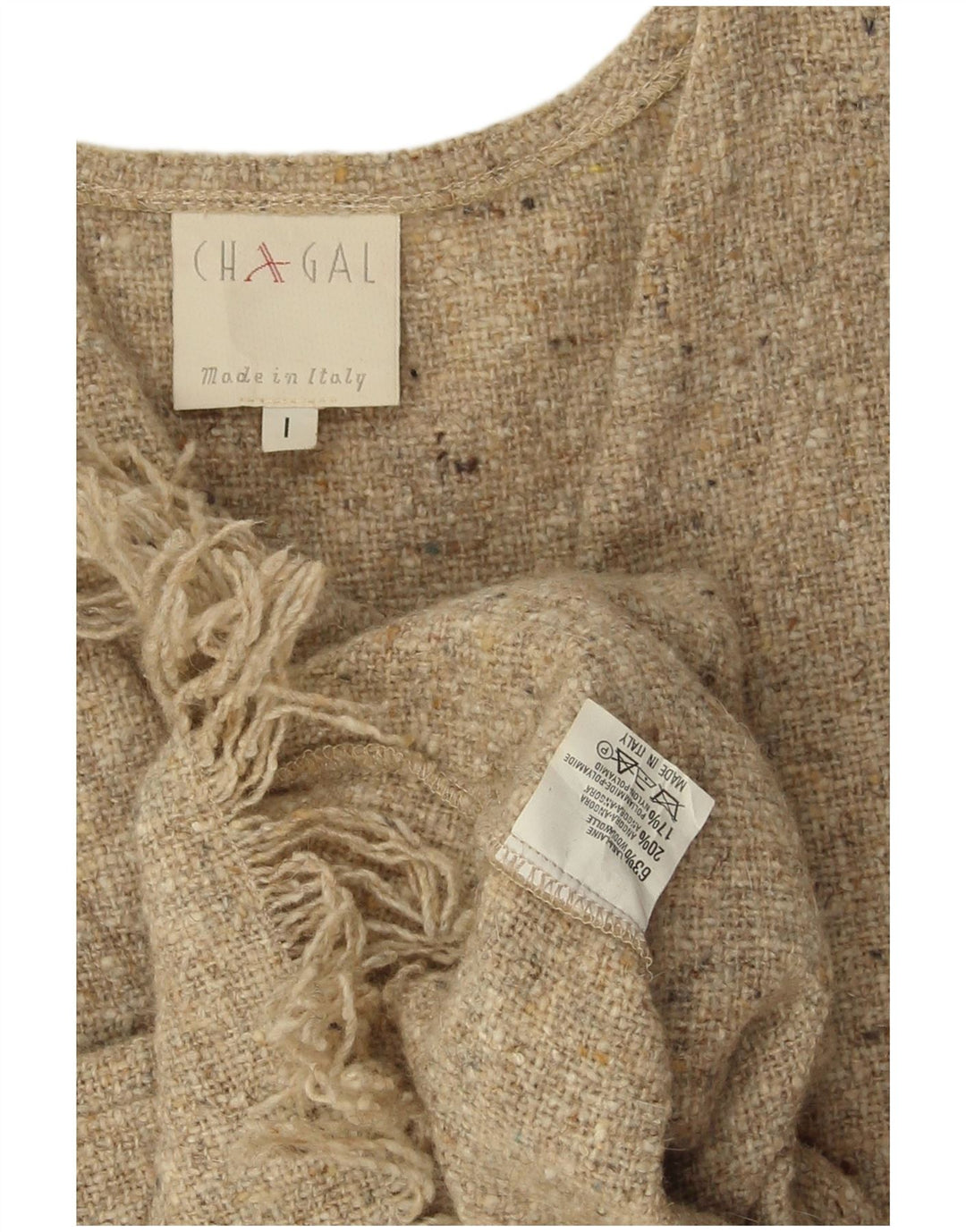 Vintage Womens Sleeveless Cardigan Sweater UK 14 Medium Grey Flecked Wool