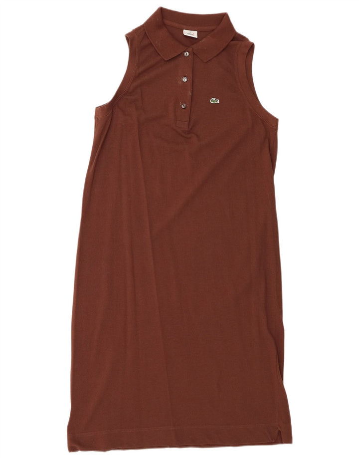Lacoste Womens Sleeveless Polo Dress Size 40 Medium Brown Cotton