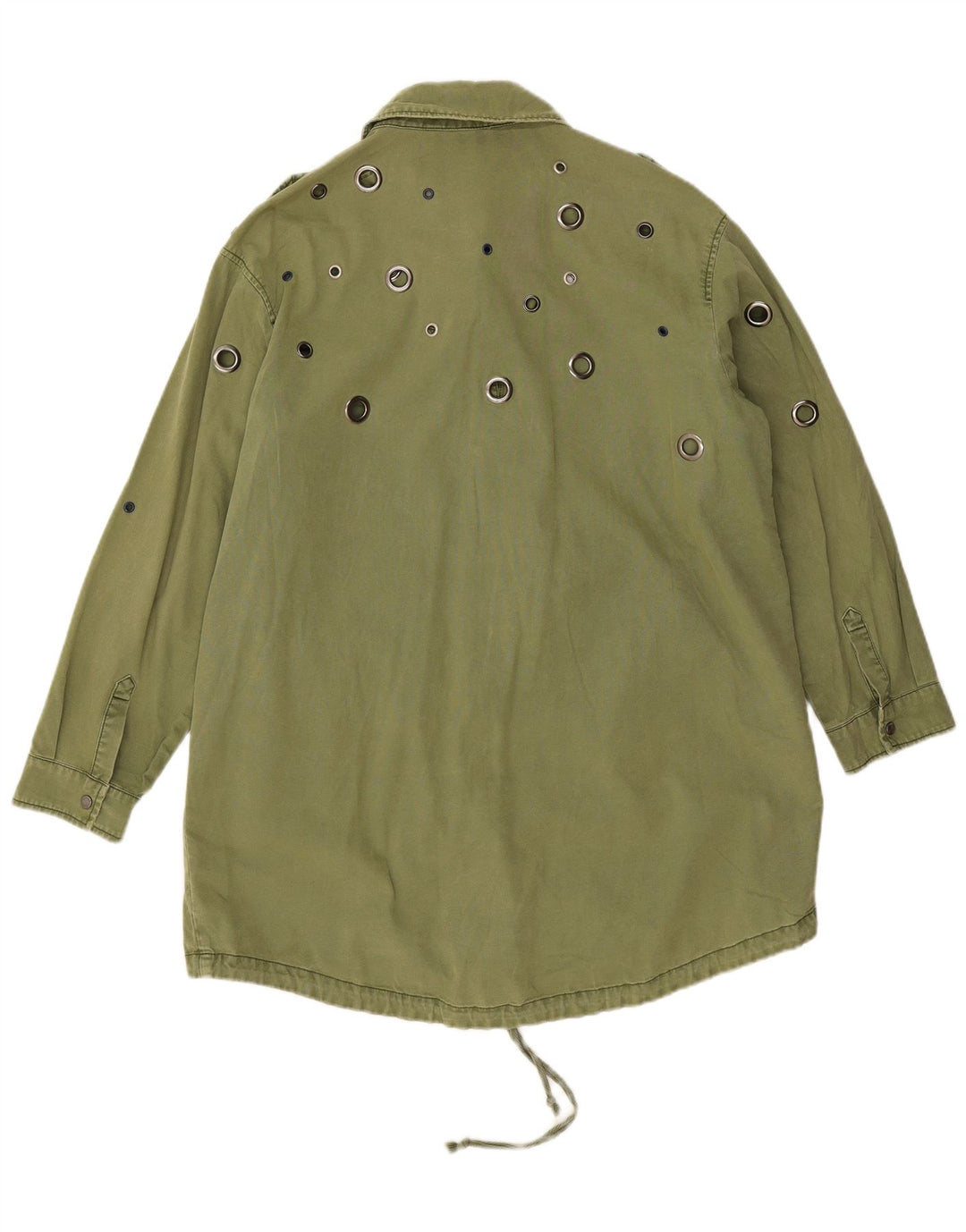 Zara Womens Oversized Military Utility Jacket UK 14 Medium Khaki