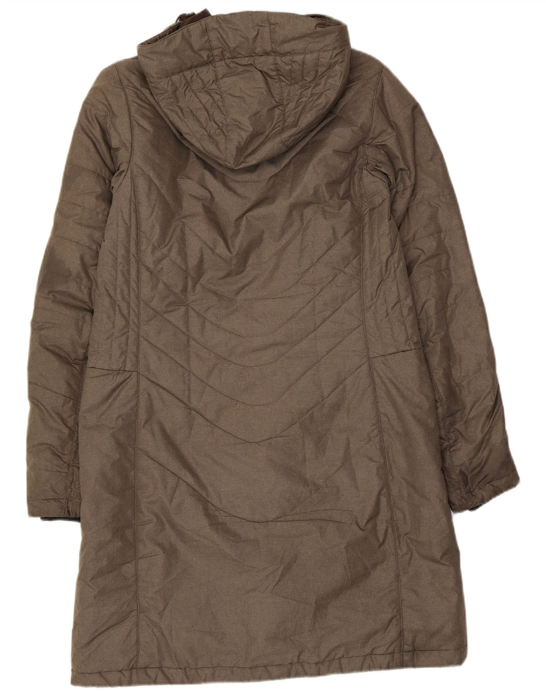 JACK WOLFSKIN Womens Hooded Padded Coat UK 10 Small Khaki Polyester
