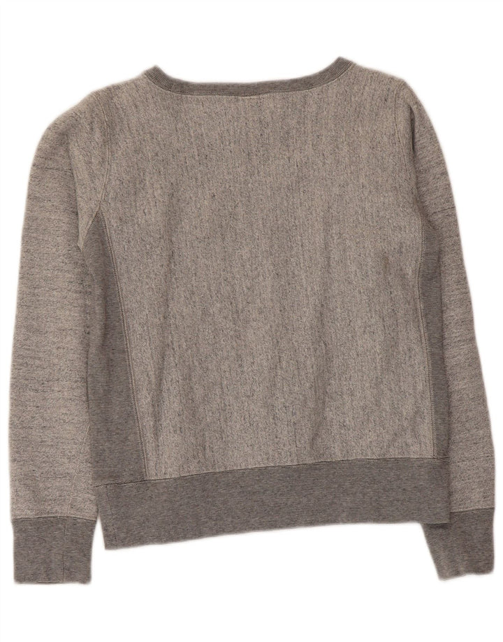 Champion Womens Sweatshirt Jumper UK 10 Small Grey Colourblock