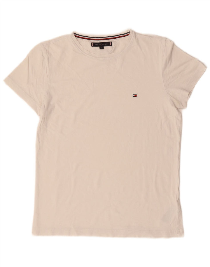 TOMMY HILFIGER Mens T-Shirt Top Small White Cotton