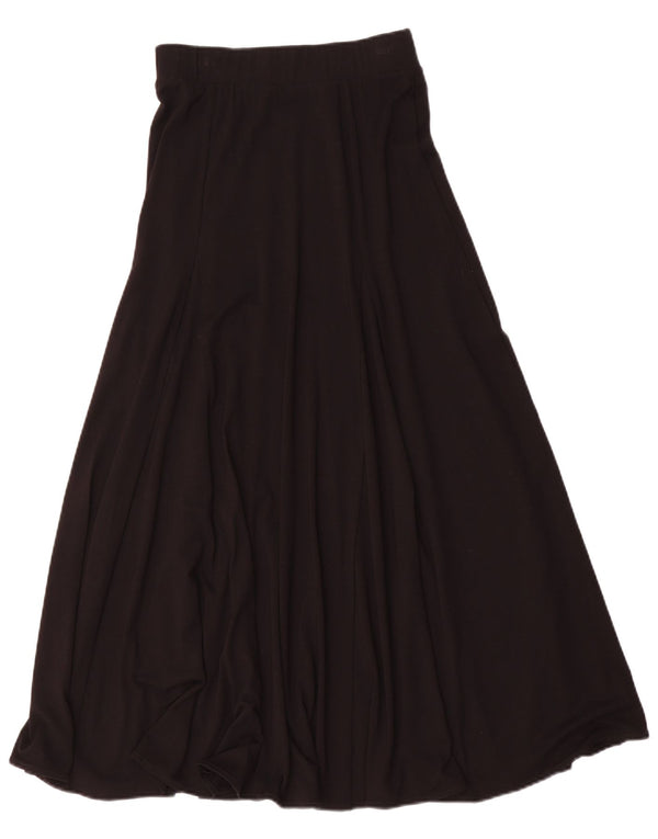 MINT VELVET Womens High Waist Maxi Skirt UK 8 Small W26 Black Viscose