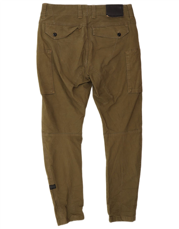 G-STAR Mens Banana Slim Cargo Trousers W34 L30 Khaki Cotton Army