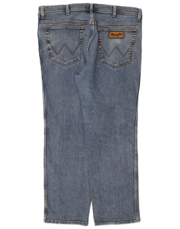Wrangler Mens Texas Straight Jeans W40 L30 Blue Cotton