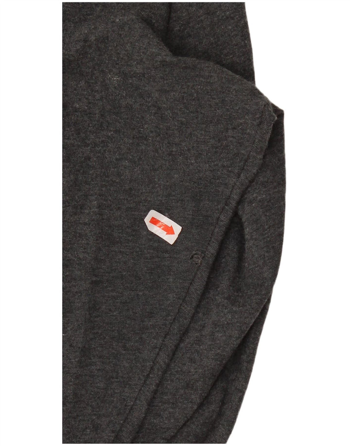 Adidas Womens Crop Leggings UK 12/14 Medium Grey Cotton