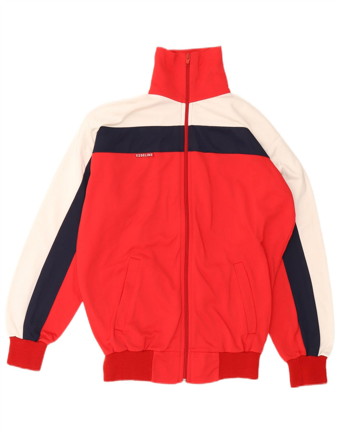 Vintage Womens Tracksuit Top Jacket IT 44 XS Red Colourblock