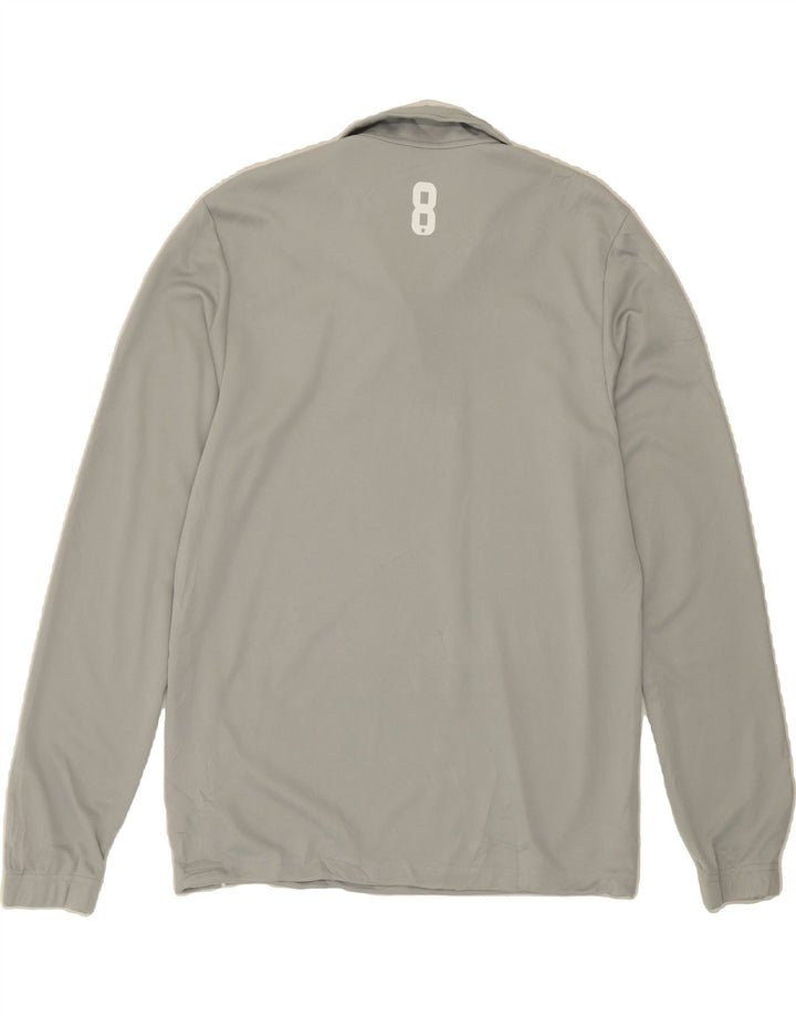 ADIDAS Mens Climalite Graphic Pullover Tracksuit Top Medium Grey Polyester Vintage Adidas and Second-Hand Adidas from Messina Hembry 