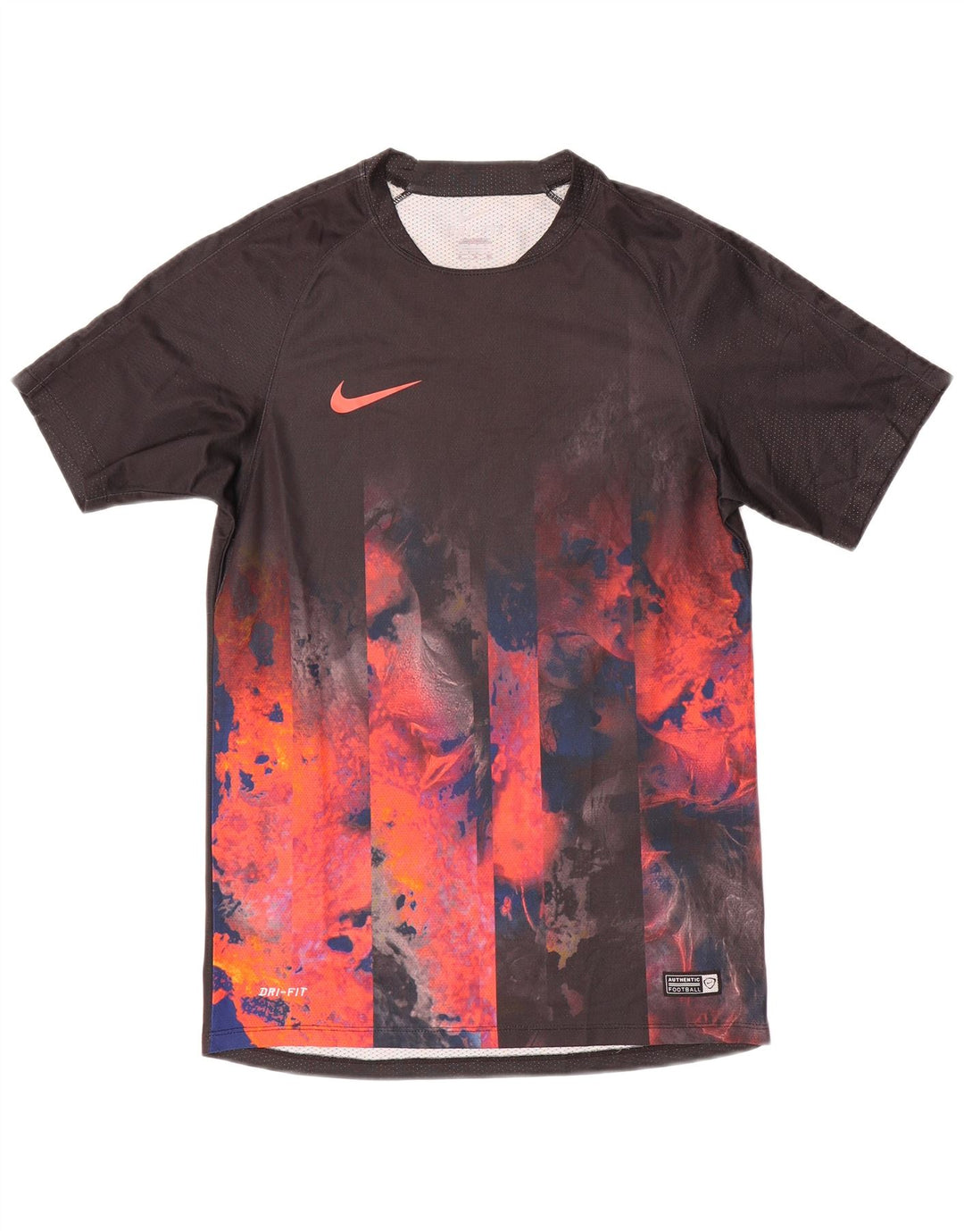 NIKE Mens Dri Fit T-Shirt Top Small Black Colourblock