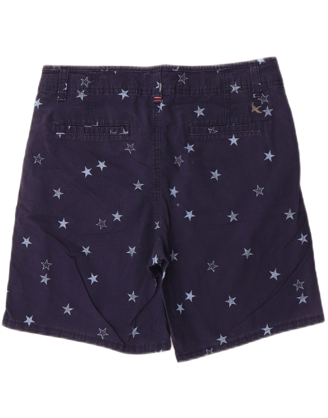 EDDIE BAUER Womens Abstract Pattern Chino Shorts US 4 Small W28 Navy Blue