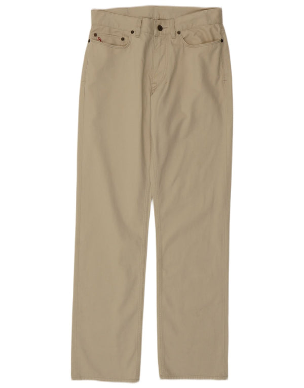 Polo Ralph Lauren Mens Straight Casual Trousers W30 L32 Beige Cotton