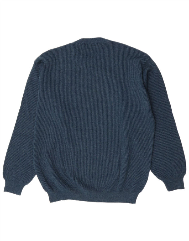 Il Granchio Mens Crew Neck Jumper Sweater Large Navy Blue