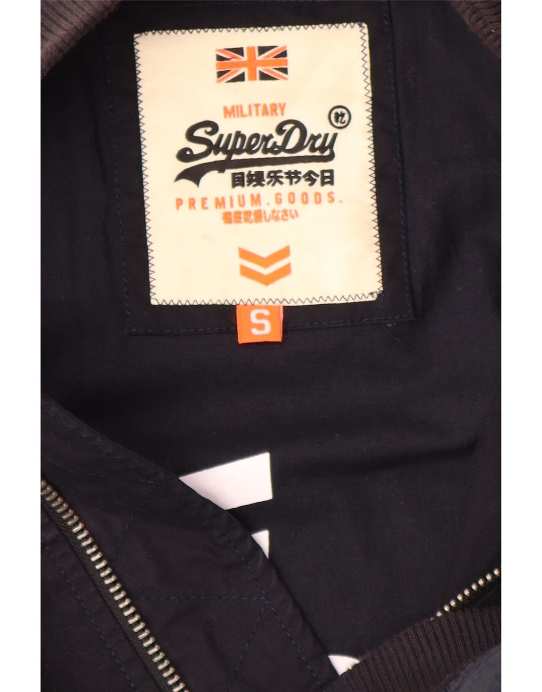 Superdry Mens Bomber Jacket UK 36 Small Navy Blue