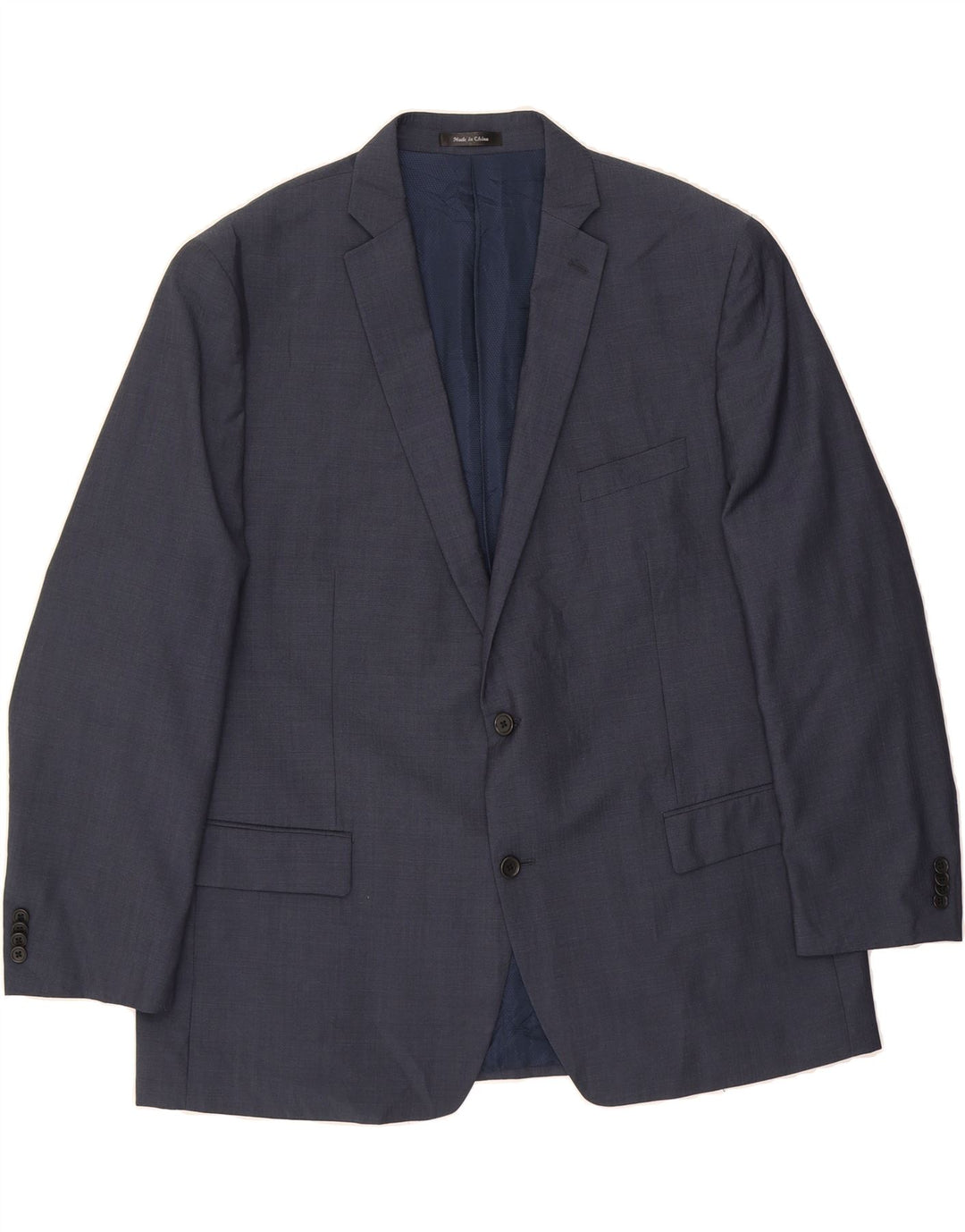 MICHAEL KORS Mens 2 Button Blazer Jacket IT 50 Large Navy Blue Wool Vintage Michael Kors and Second-Hand Michael Kors from Messina Hembry 