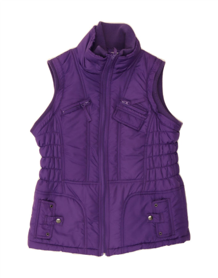 PACO Womens Padded Gilet UK 14 Medium Purple Polyester Vintage Paco and Second-Hand Paco from Messina Hembry 