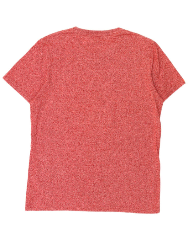 Superdry Mens Graphic T-Shirt Top Large Red Flecked Cotton