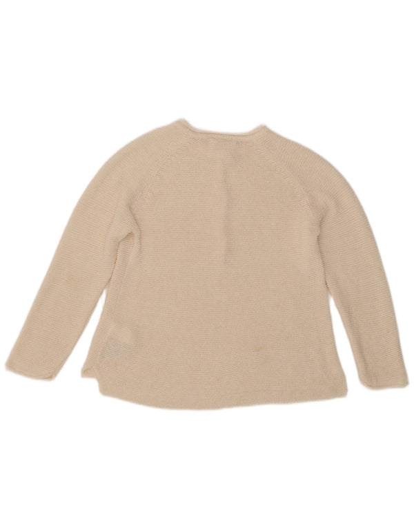 ZARA Girls Cardigan Sweater 8-9 Years Off White Acrylic