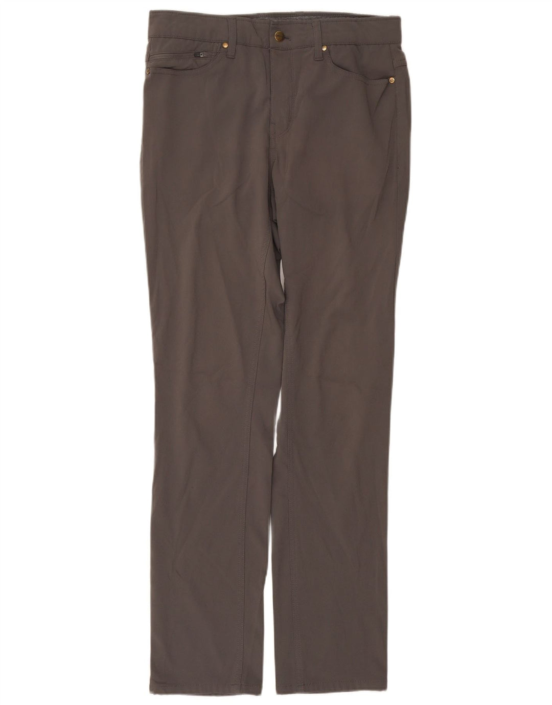 Dkny Mens Straight Casual Trousers W30 L32 Grey Polyester
